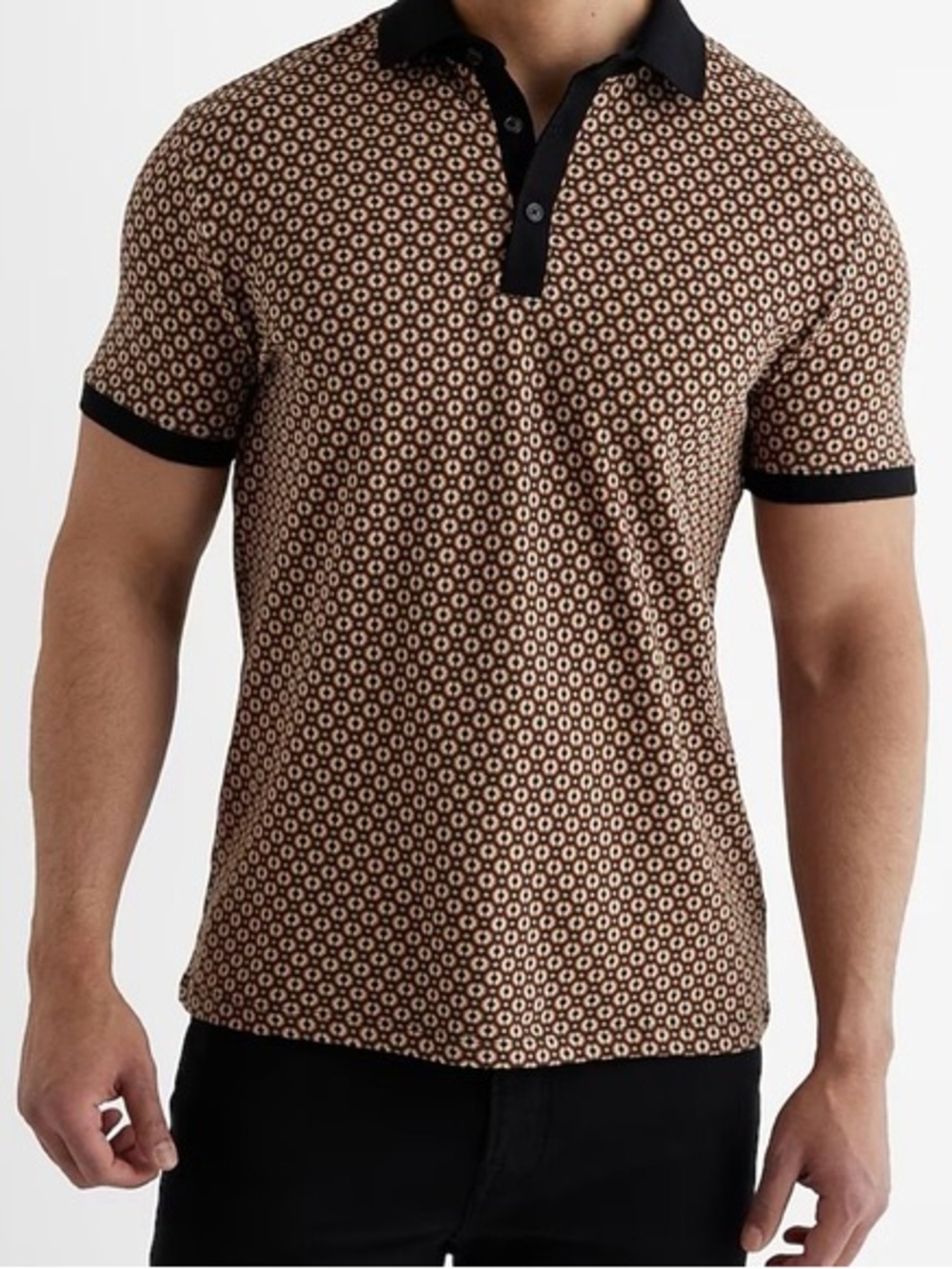 Express Geo Print Everyday Performace Polo